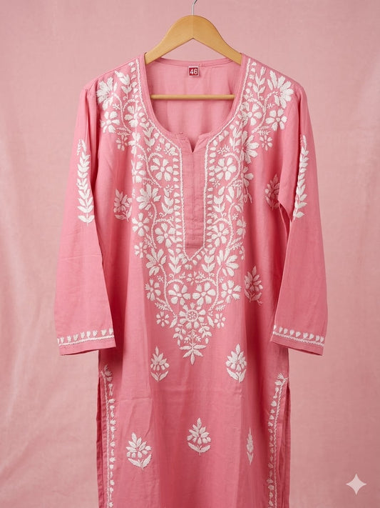 Blush Pink Chikankari Kurti