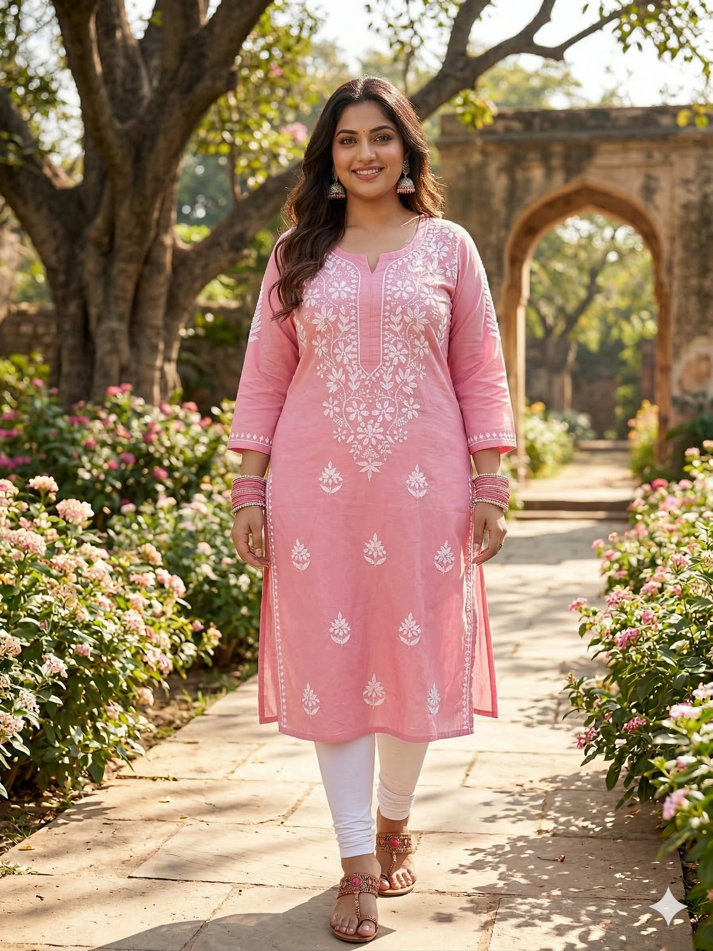 Blush Pink Chikankari Kurti
