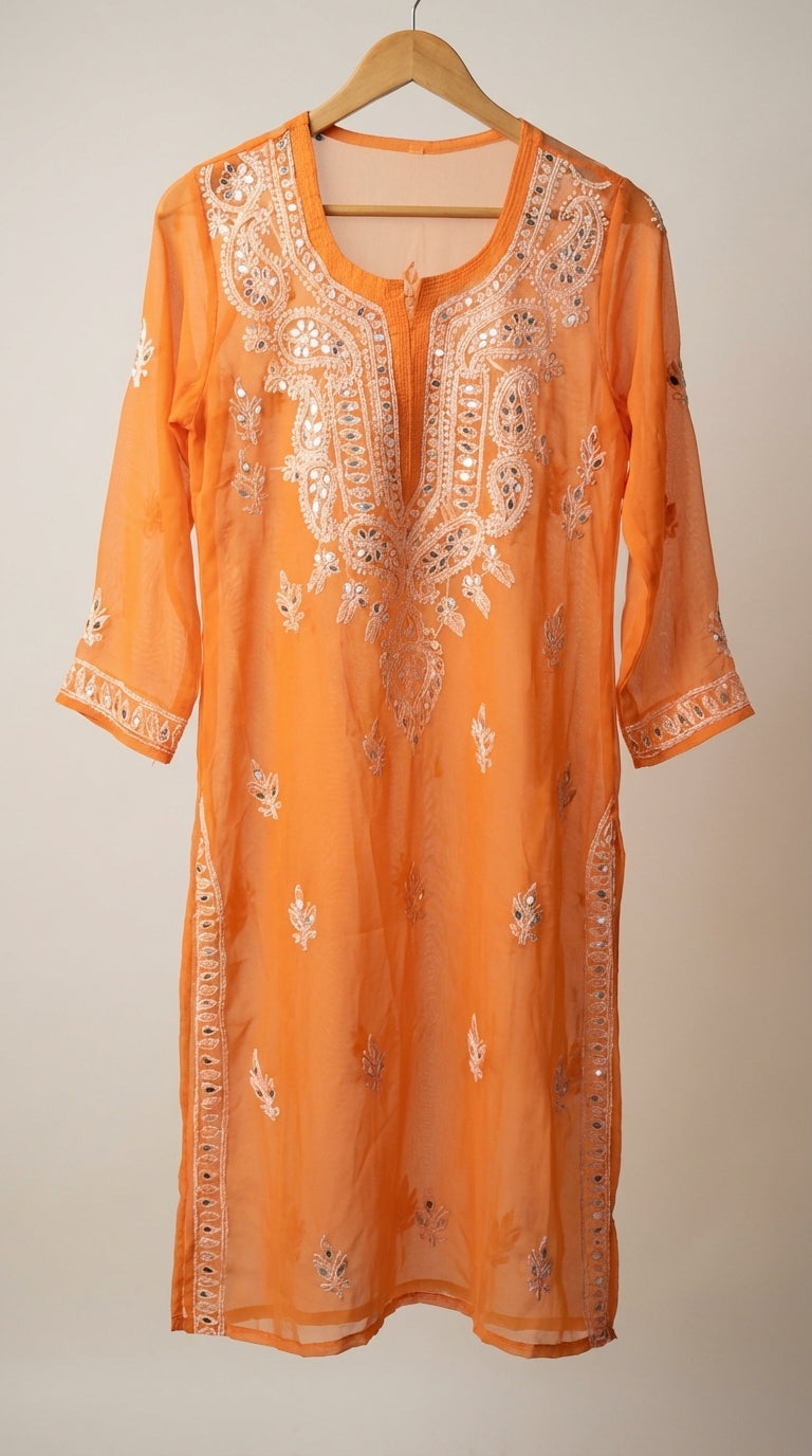 Sunset Orange Kurta