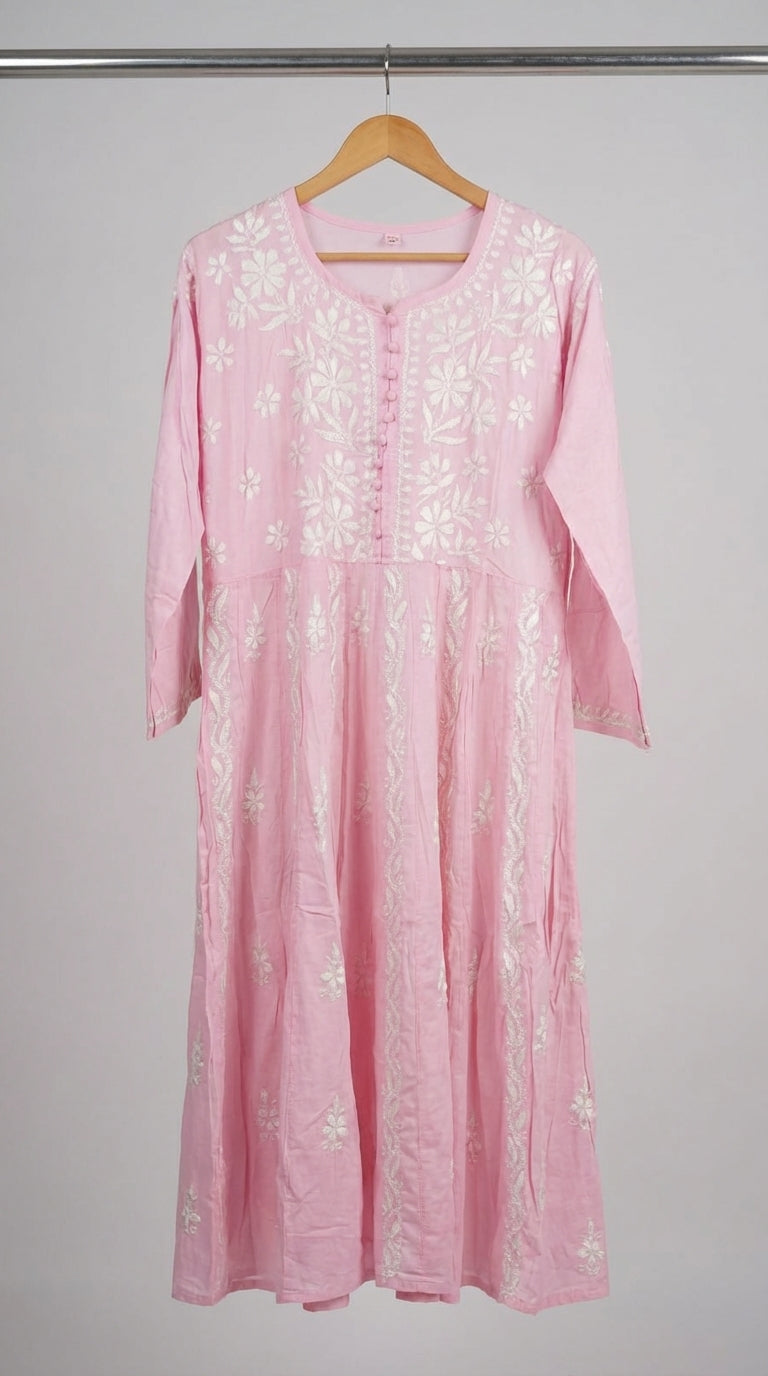 Pastel Pink Chikankari Kurti